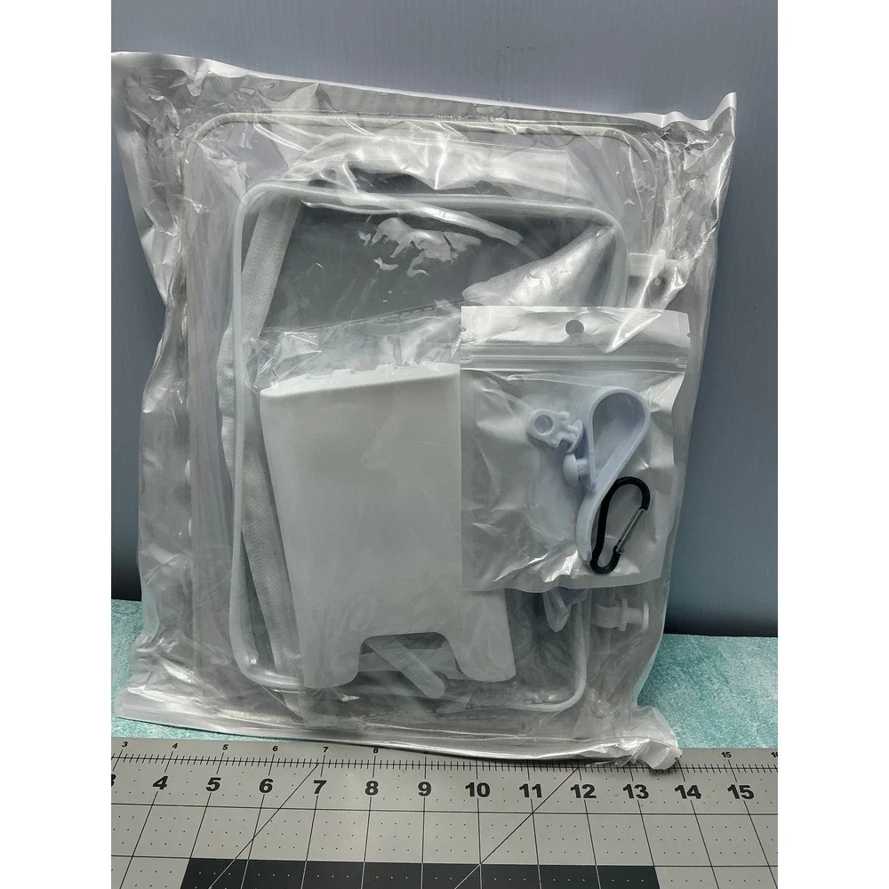 Travel Organizer Set Clear Pouches Inserts Clips‎ White